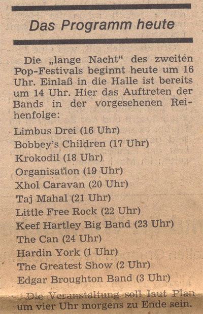 2. Internationales Essener Pop & Blues Festival 1970